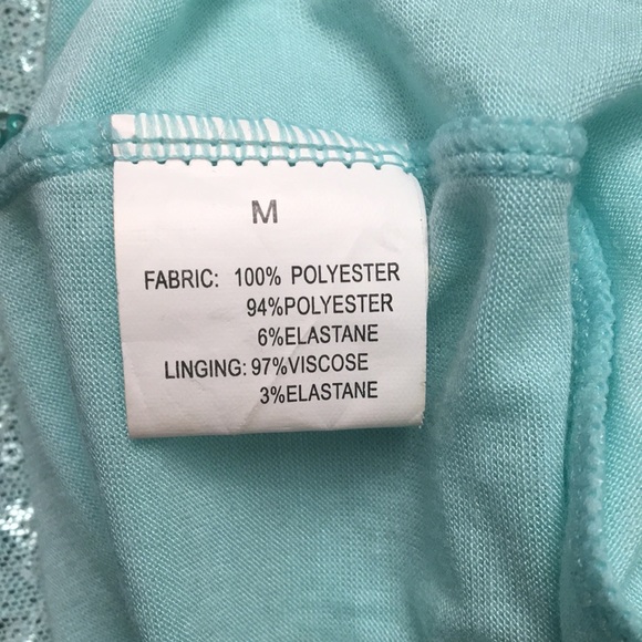 ASOS TFNC London Mint Green Sequin Wrap Dress - Picture 4 of 13